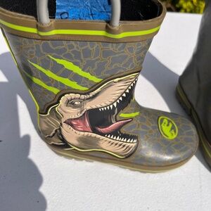 Dinosaur rainboots